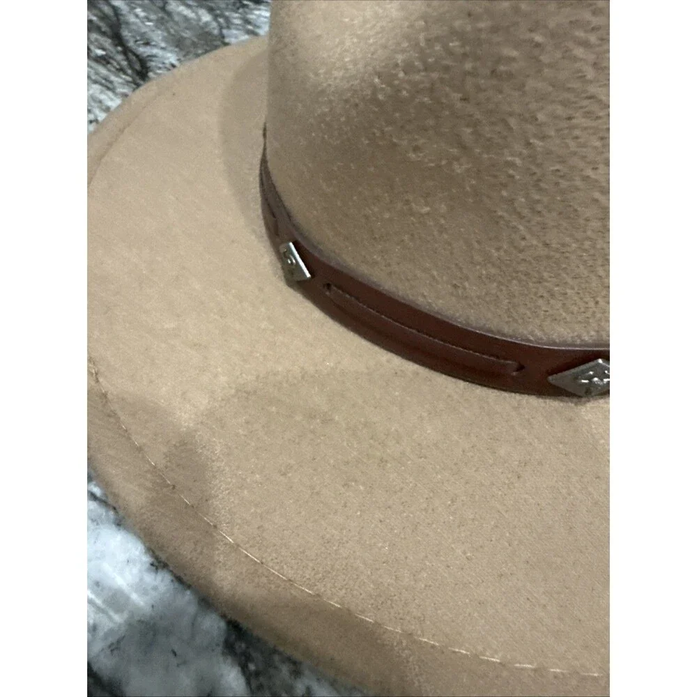 Brown Western Fedora Hat for Men Casual Solid Classic One Size Adjustable